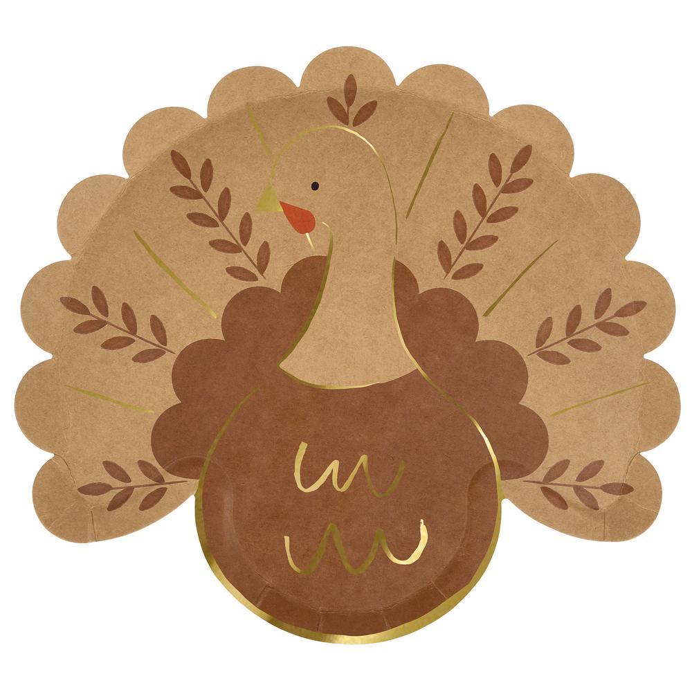 Picture of Folk Turkey Plates (x 8)