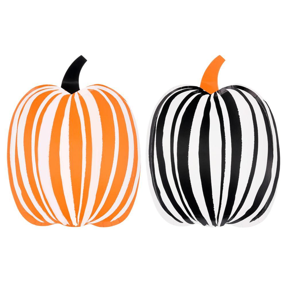 Picture of Stripe Pumpkin Plates (x 8)
