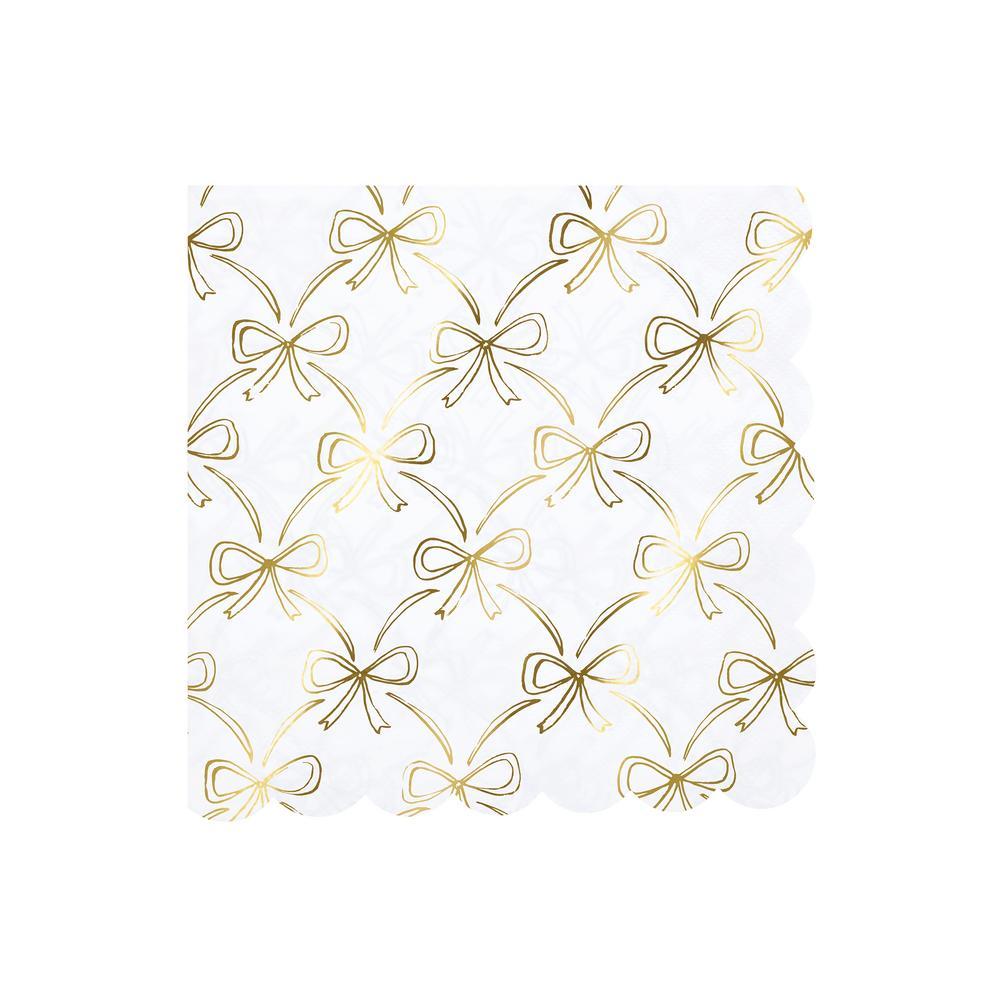 Picture of Gold Bow Large Napkins (x 16)