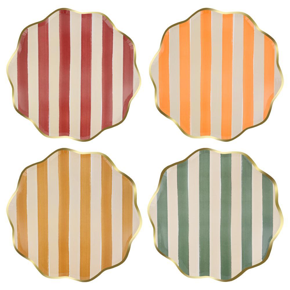 Picture of Fall Stripe Dinner Plates (x 8)