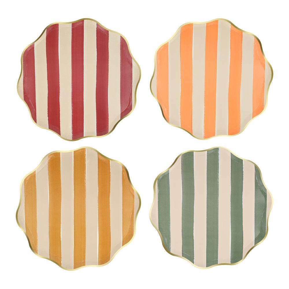 Picture of Fall Stripe Side Plates (x 8)