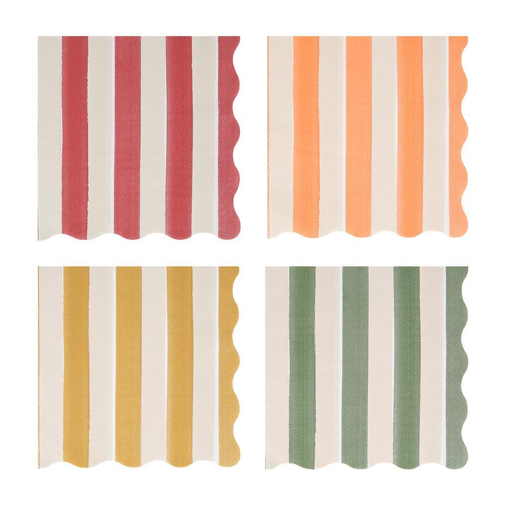 Picture of Fall Stripe Large Napkins (x 16)