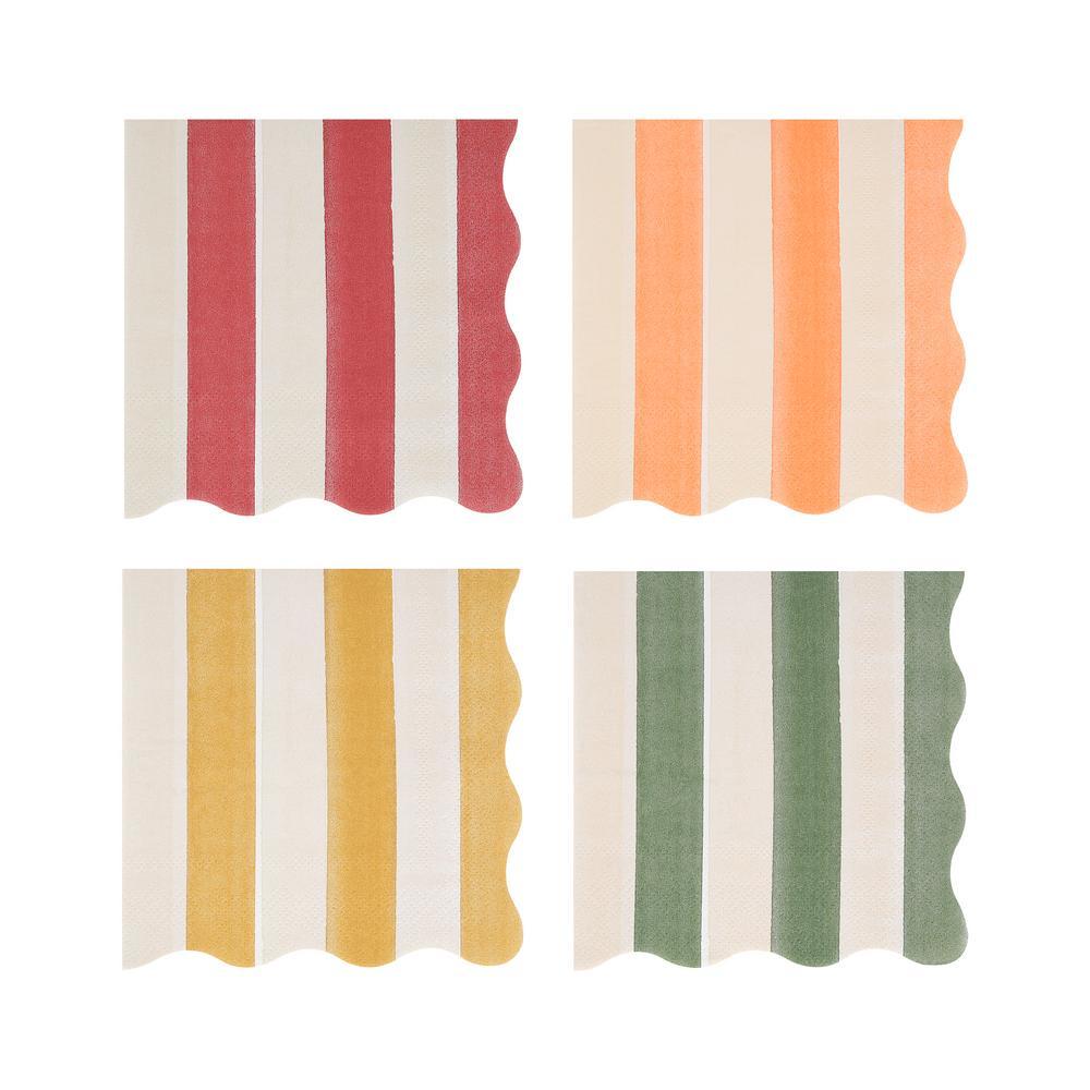 Picture of Fall Stripe Small Napkins (x 16)