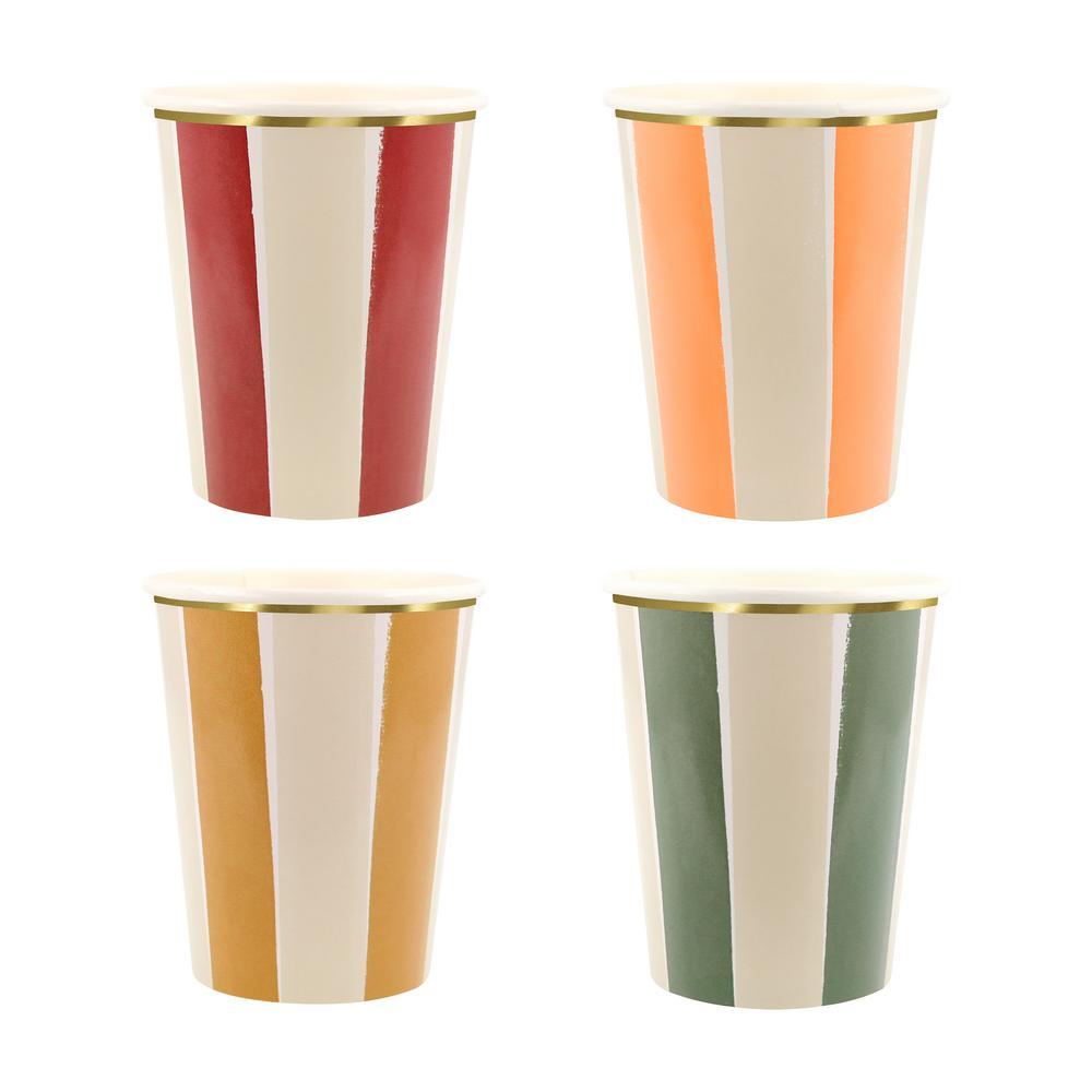 Picture of Fall Stripe Cups (x 8)