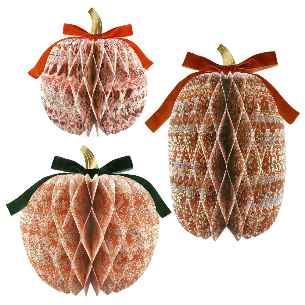 Picture of Meri Meri x Liberty Paper Honeycomb Pumpkins (x 3)
