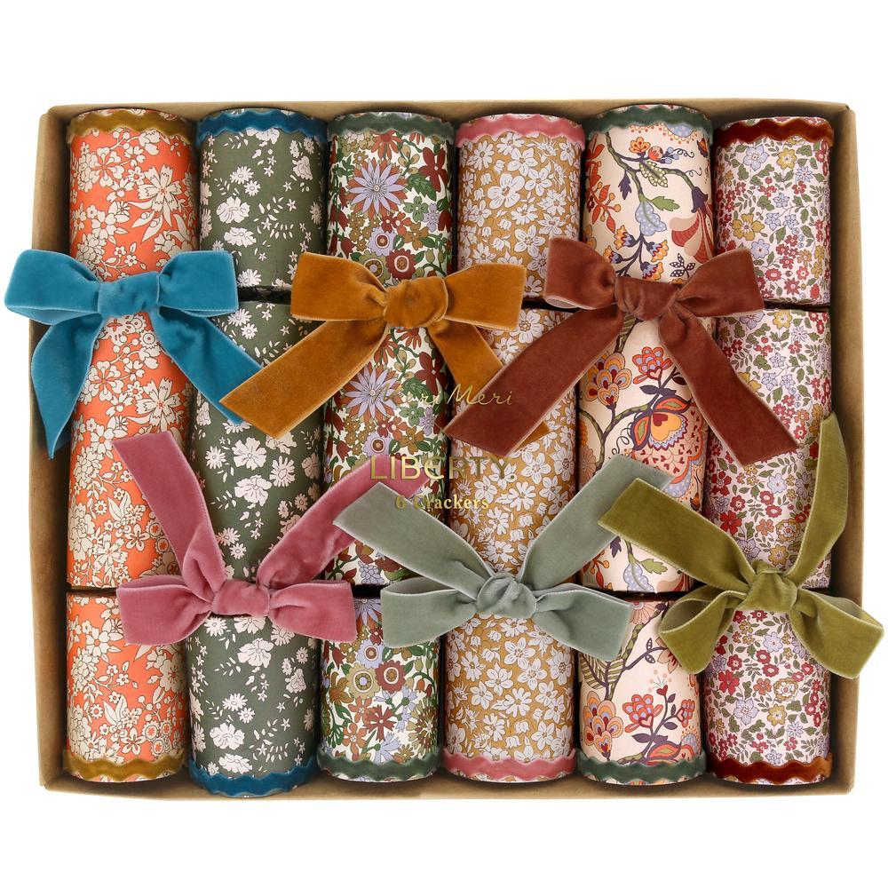 Picture of Meri Meri x Liberty Fall Crackers With Velvet Bows