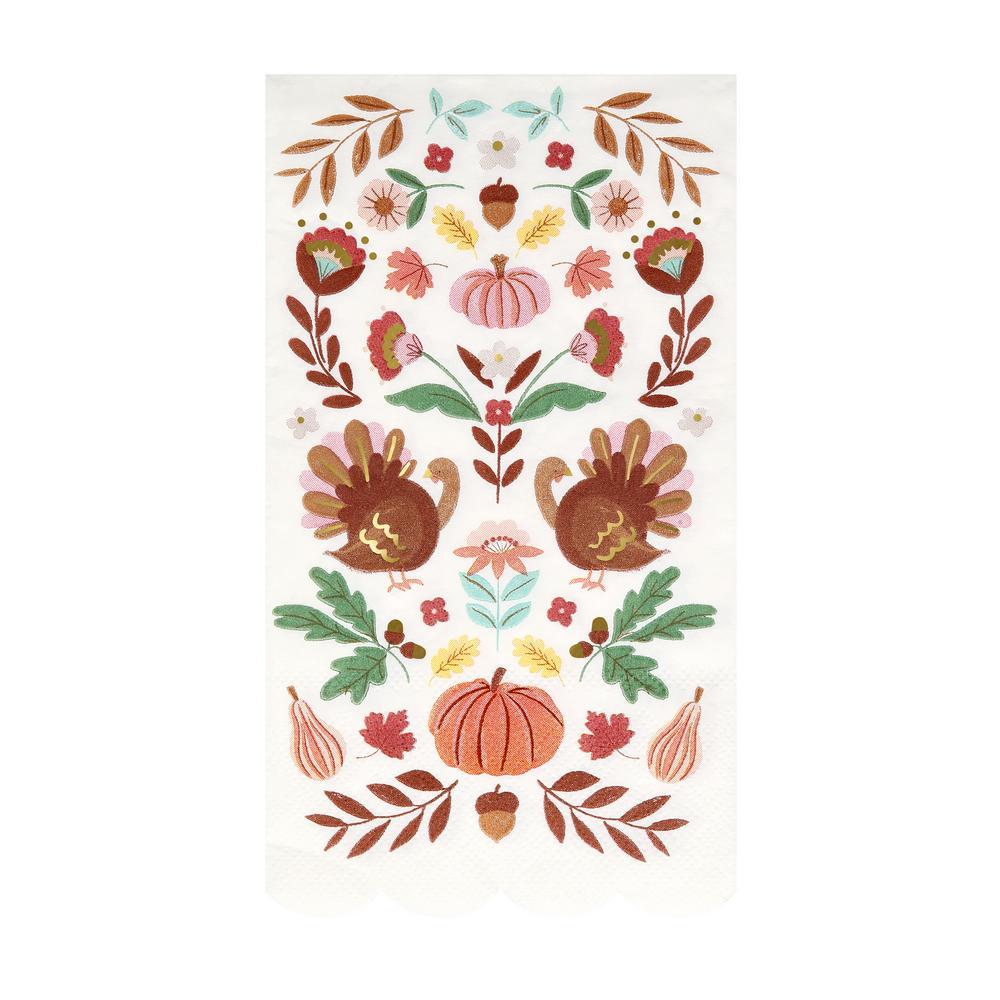 Picture of Folk Fall Guest Towels (x 16)