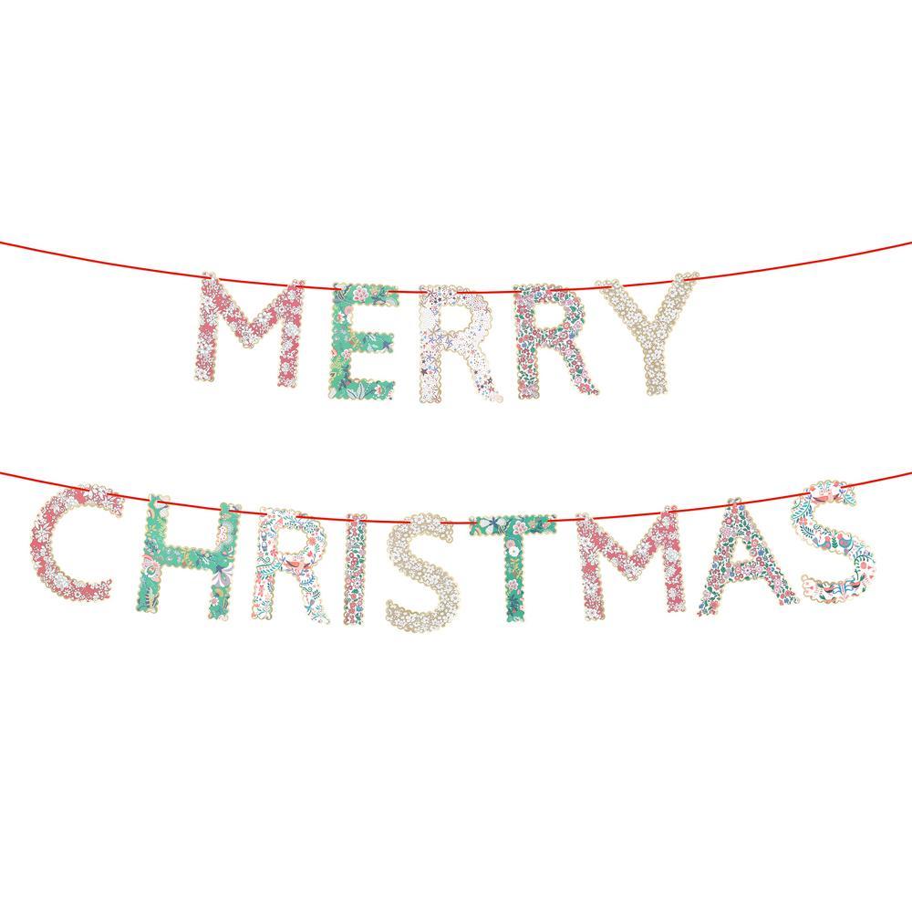 Picture of Meri Meri x Liberty Merry Christmas Garland Set