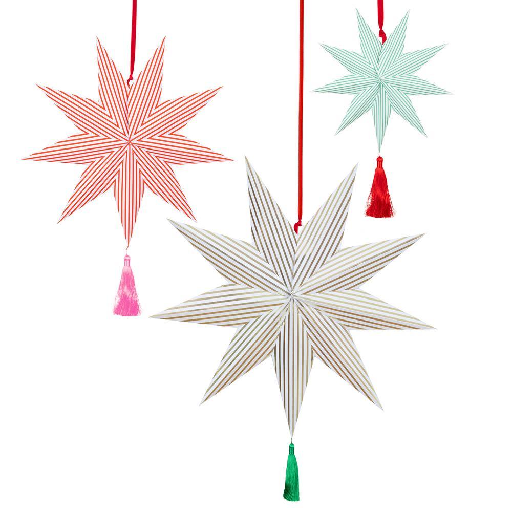Picture of Stripe Star Decorations (x 3)