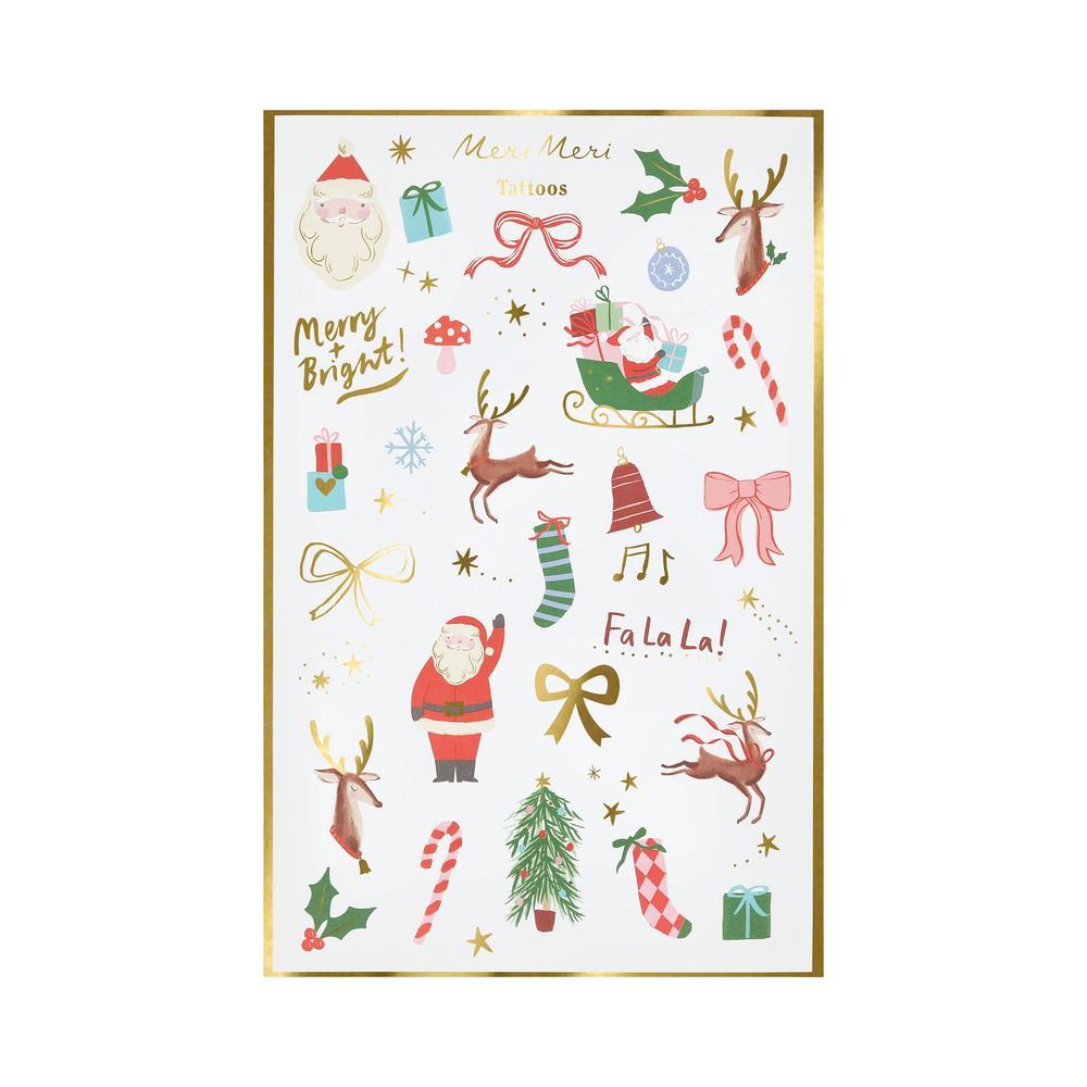 Picture of Christmas Mixed Icon Temporary Tattoos (x 2 sheets