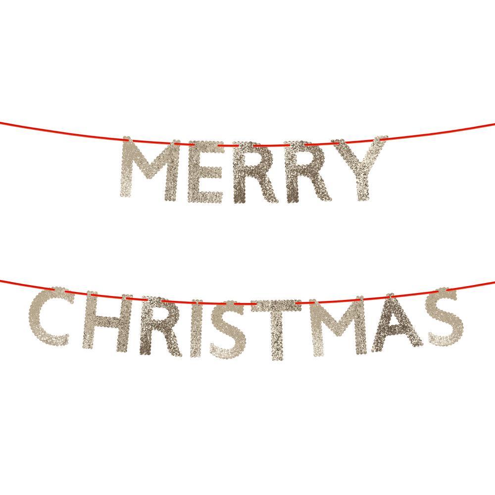 Picture of Glitter Merry Christmas Garland Set