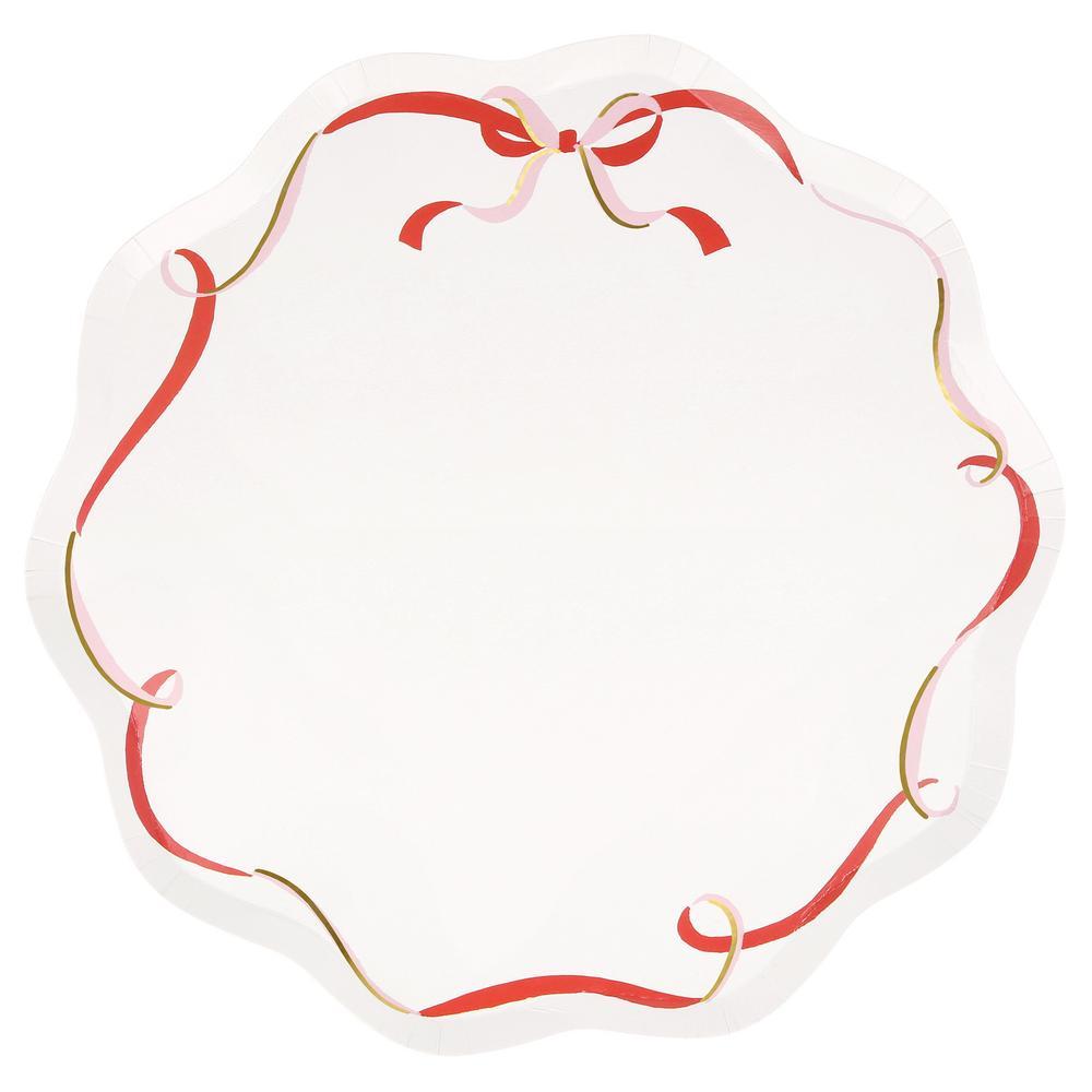 Picture of Ribbon Bow Dinner Plates (x 8)
