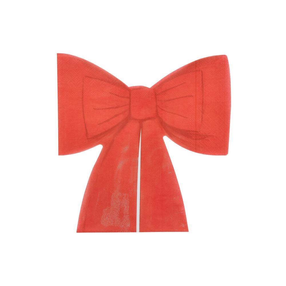 Picture of Red Bow Napkins (x 16)