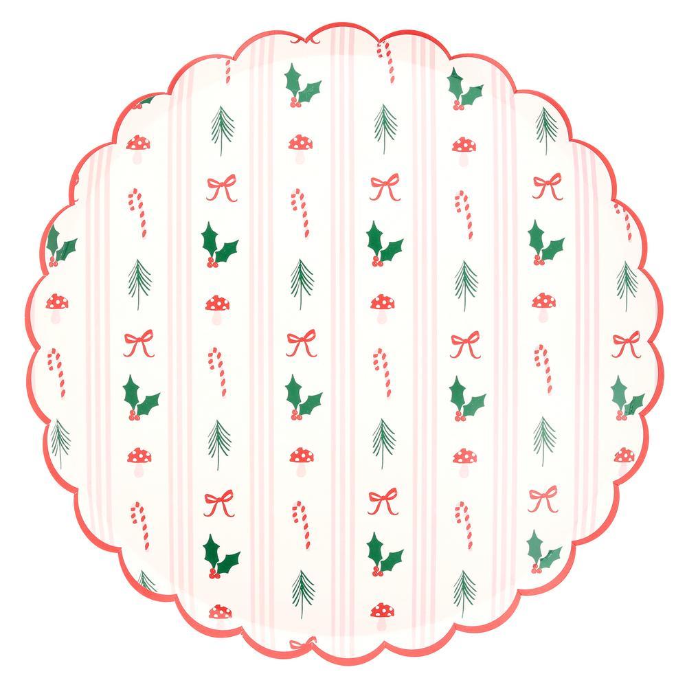 Picture of Festive Icon Stripes Dinner Plates (x 8)
