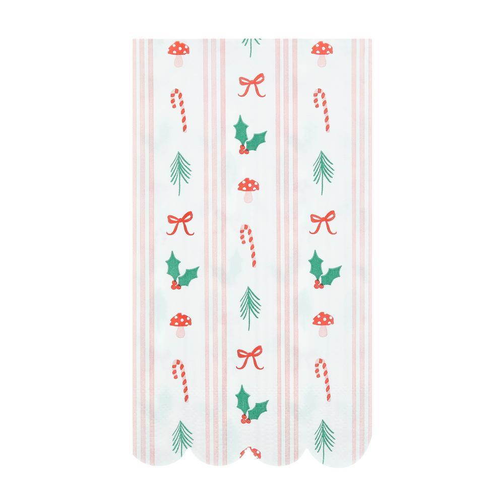 Picture of Festive Icon Stripes Guest Towels (x 16)