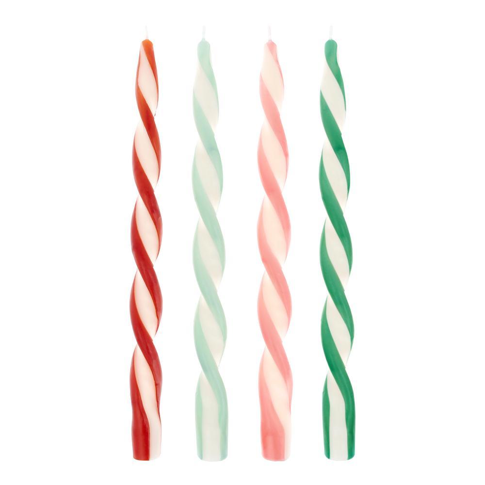 Picture of Assorted Stripe Twist Candles (x 4)