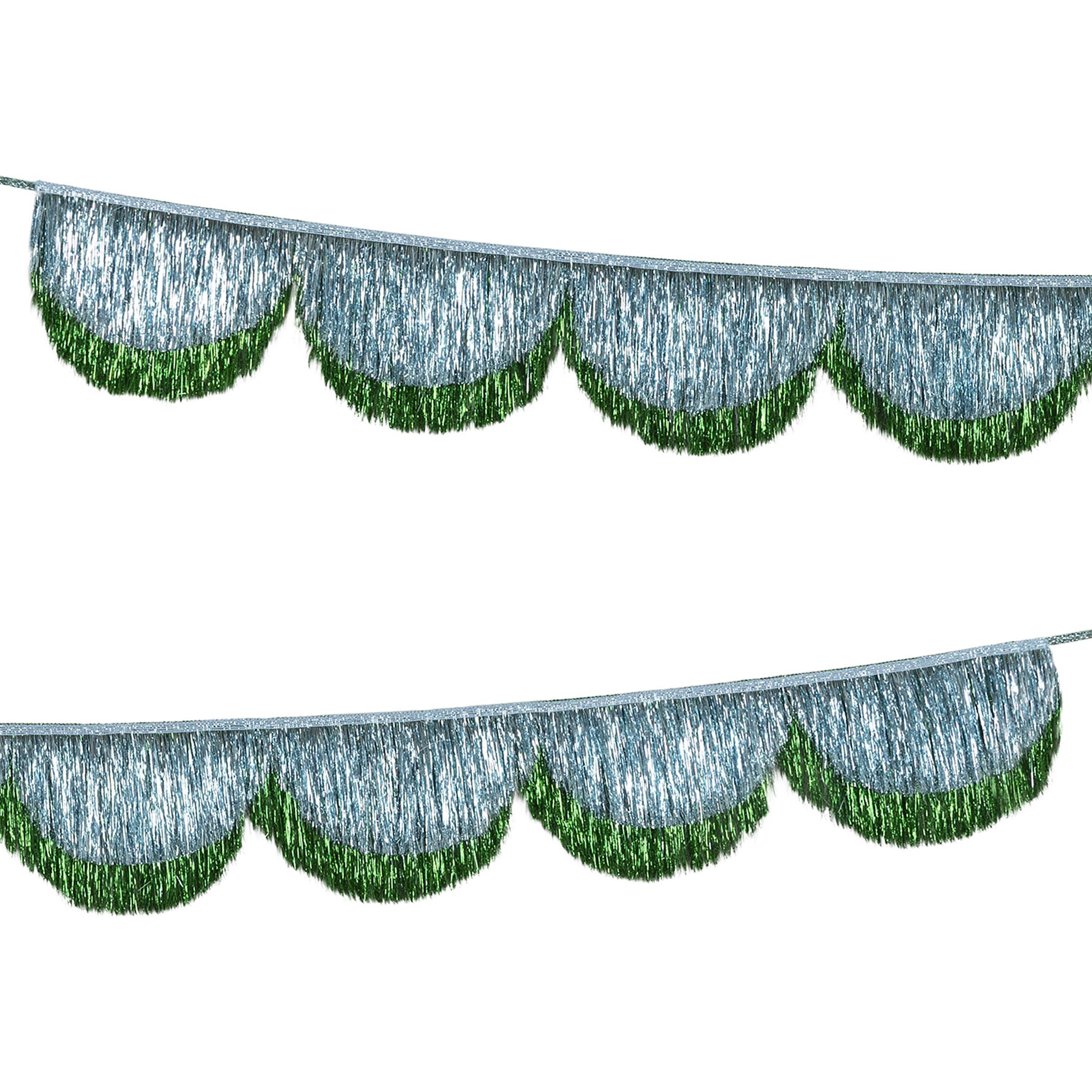 Picture of Blue Tinsel Scallop Garland