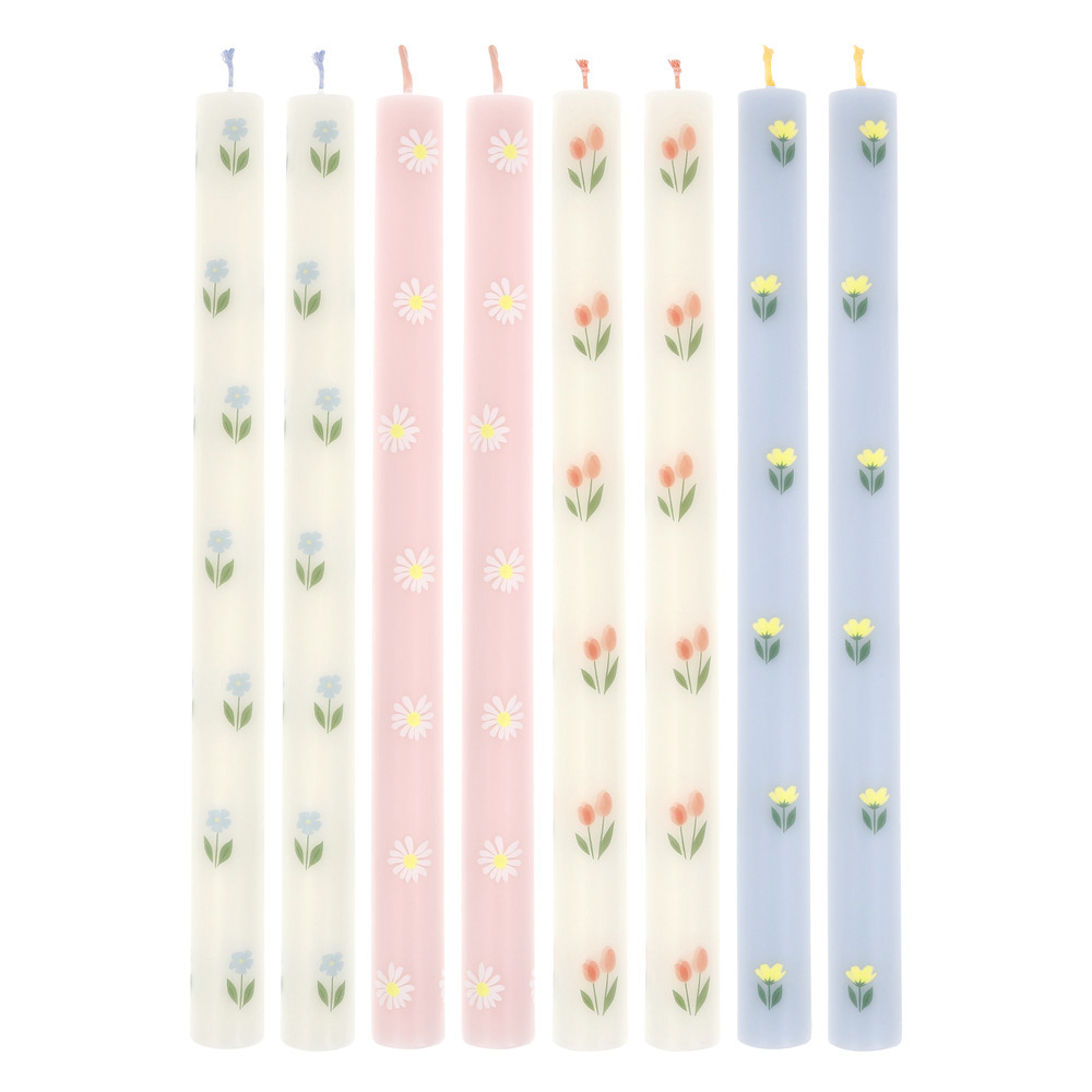 Picture of Floral Table Candles (x 8)