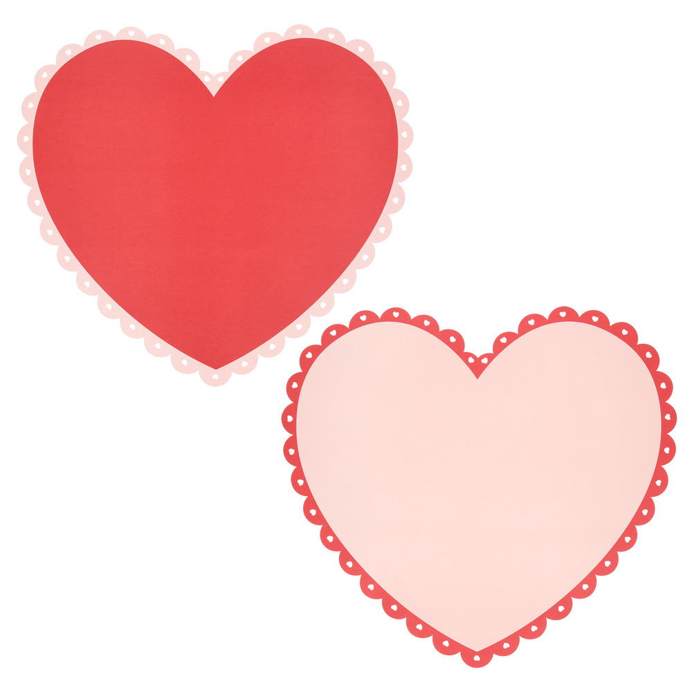 Picture of Scalloped Heart Paper Placemats (x 12)