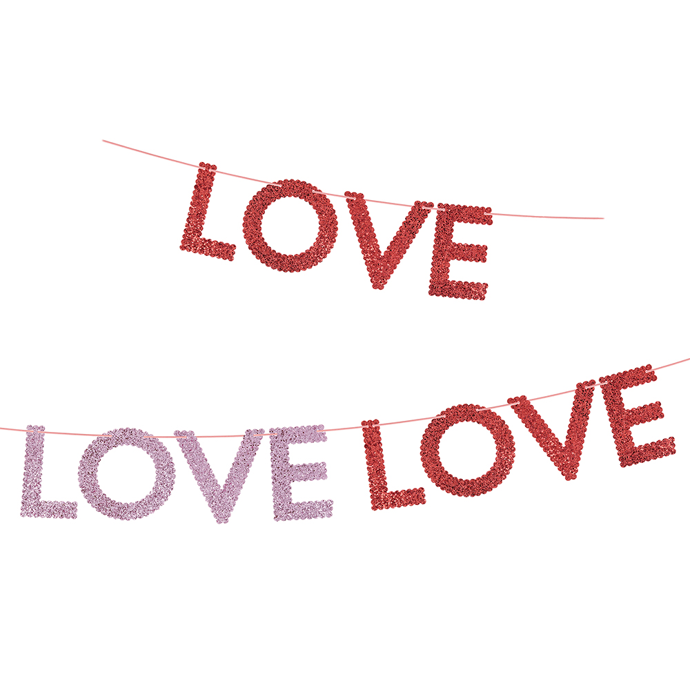 Picture of Glitter Fabric Love Garland