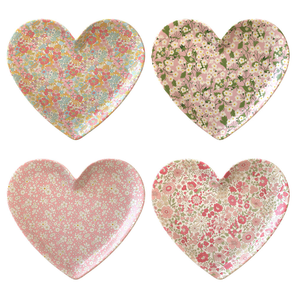 Picture of Meri Meri x Liberty Mixed Set Reusable Heart Plate