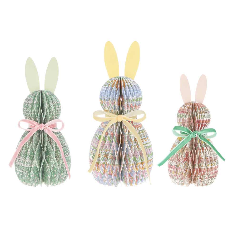 Picture of Meri Meri x Liberty Paper Honeycomb Bunnies (x 3)
