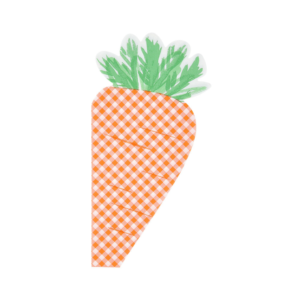 Picture of Gingham Carrot Napkins (x 16)