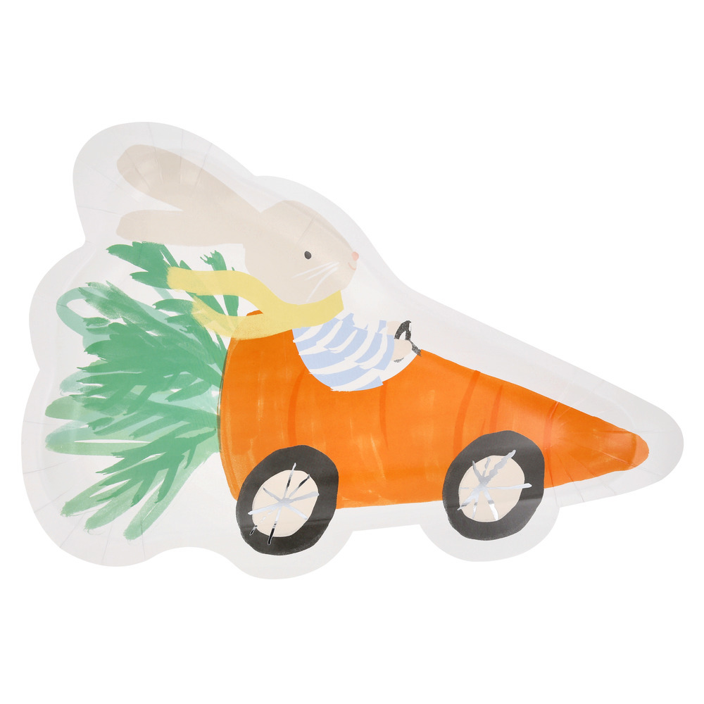 Picture of Racing Car Bunny Plates (x 8)