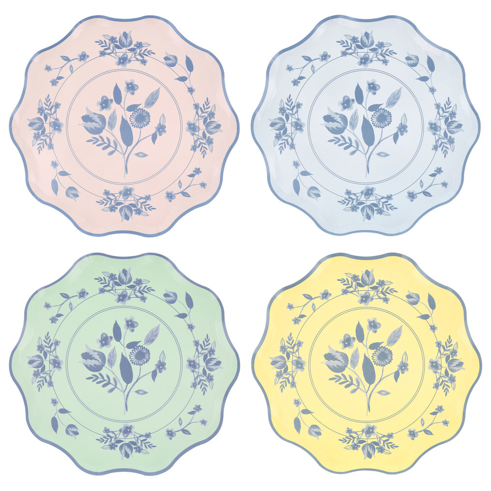 Picture of Vintage Botanical Dinner Plates (x 8)