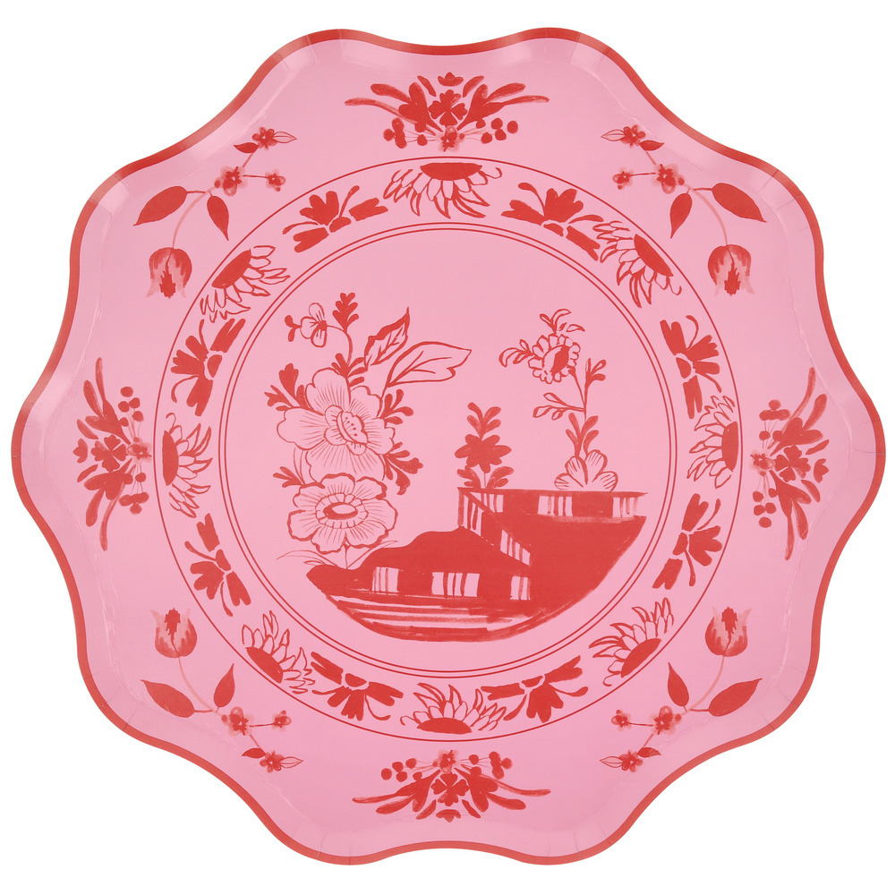 Picture of Pink Vintage Botanical Dinner Plates (x 8)