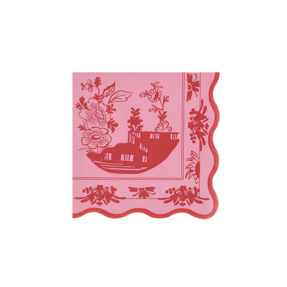 Picture of Pink Vintage Botanical Small Napkins (x 16)