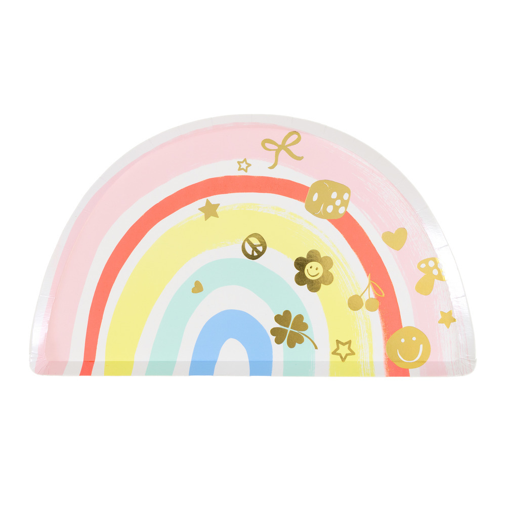 Picture of Charm Party Rainbow Plates (x 8)