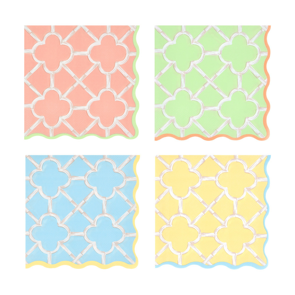 Picture of Bamboo Pattern Large Napkins (x 16)