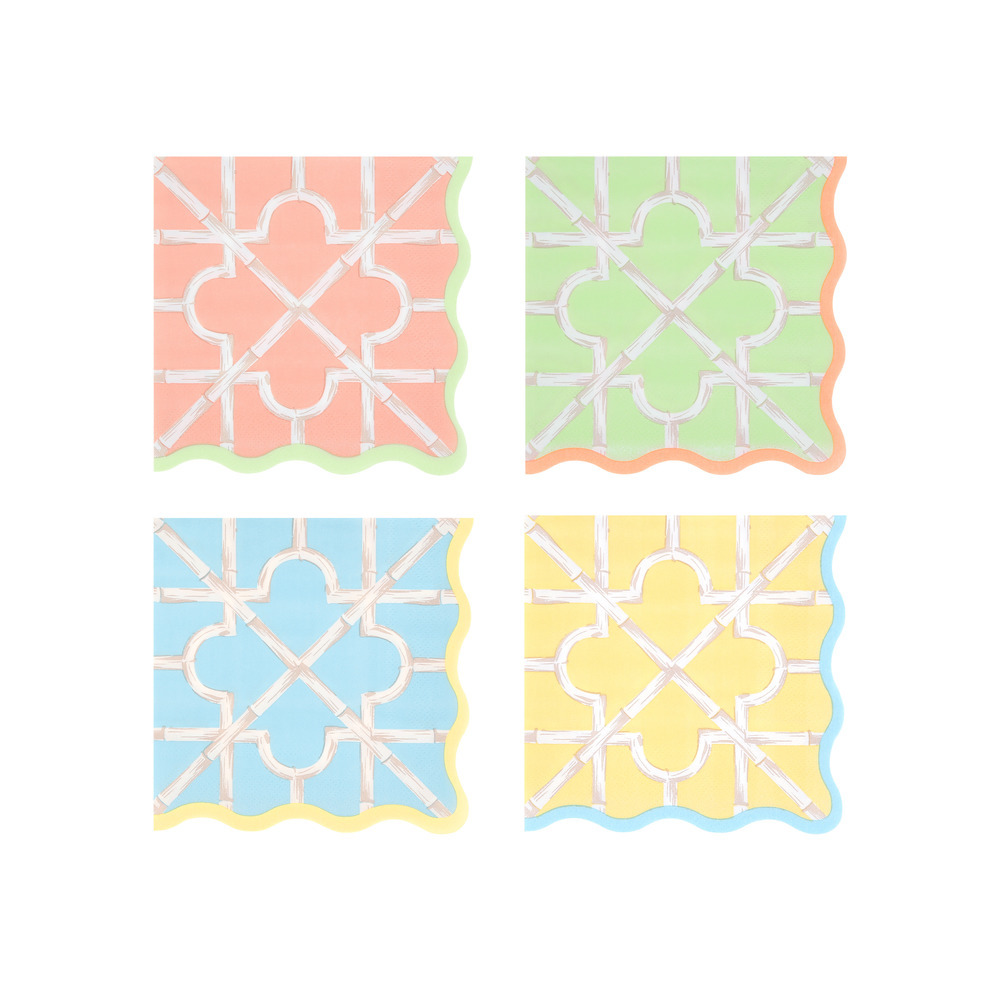 Picture of Bamboo Pattern Small Napkins (x 16)