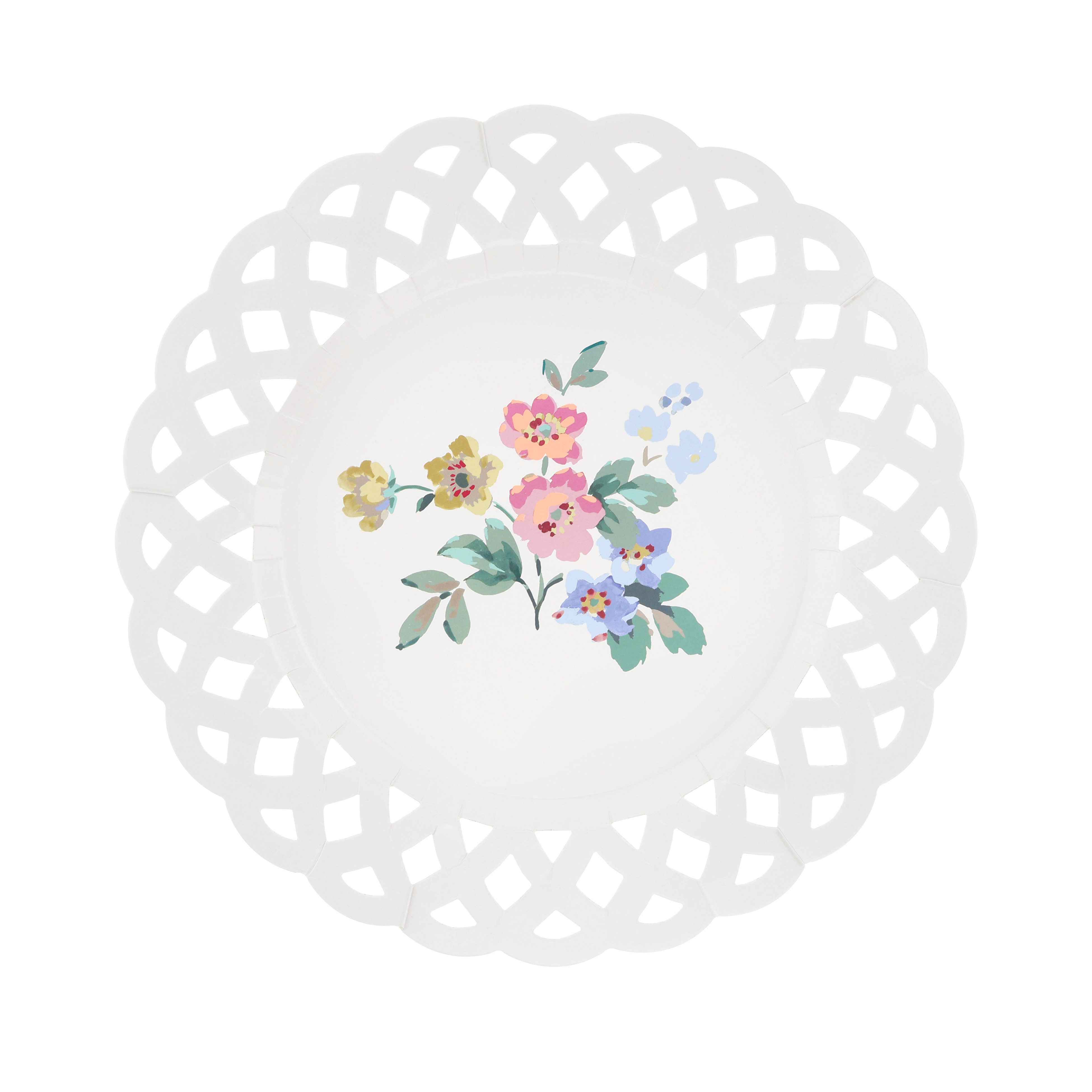 Picture of Basketweave Floral Side Plates (x 8)