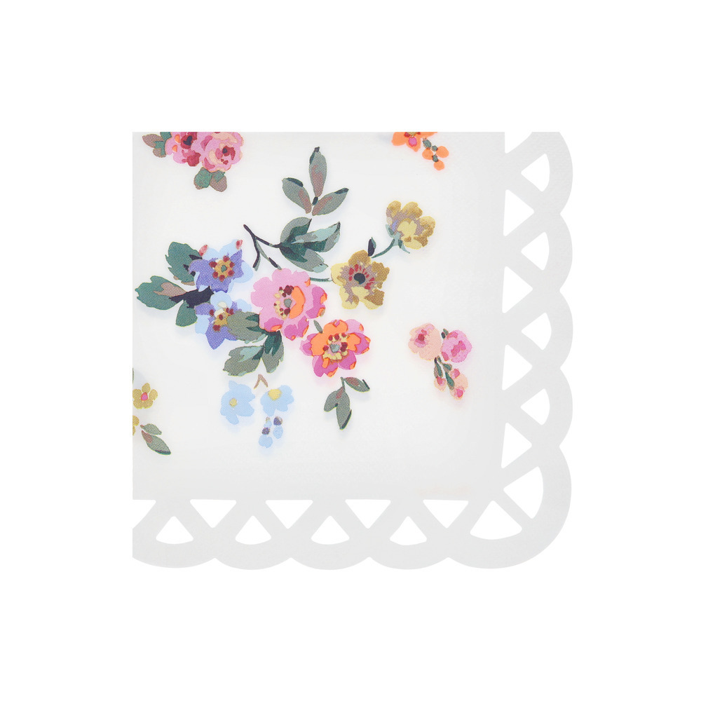 Picture of Basketweave Floral Large Napkins (x 16)