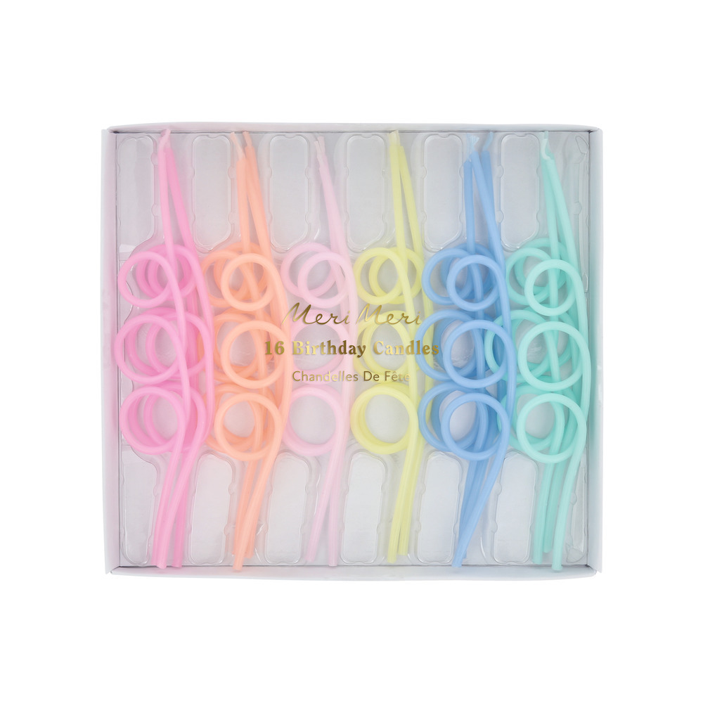 Picture of Pastel Loopy Candles (x 16)