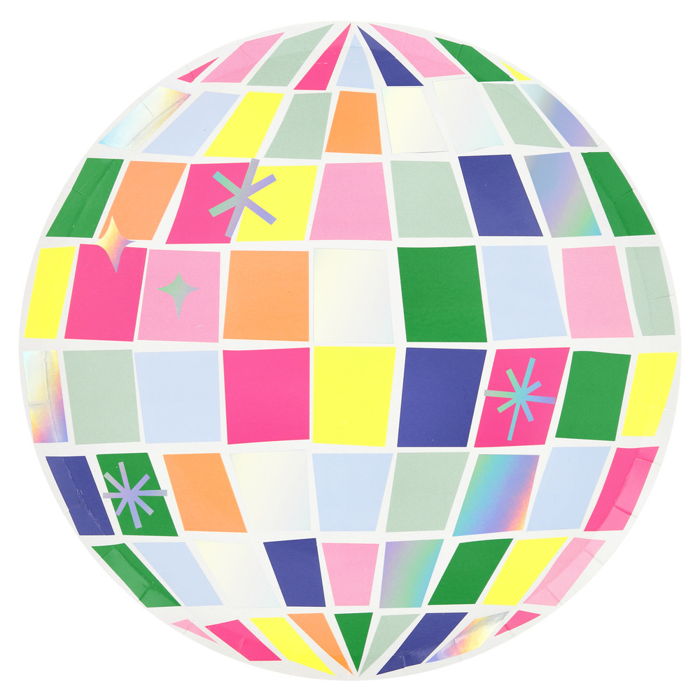 Picture of Disco Ball Large Plates (x 8)