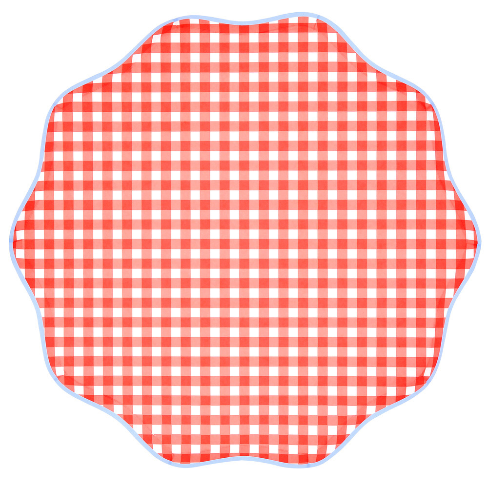 Picture of Red Gingham Dinner Plates (x 8)