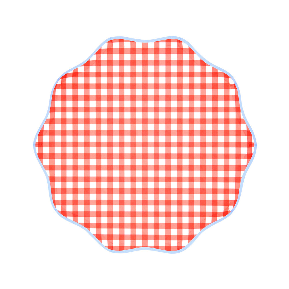 Picture of Red Gingham Side Plates (x 8)