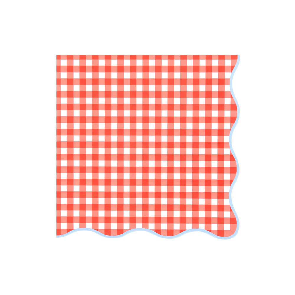 Picture of Red Gingham Large Napkins (x 16)