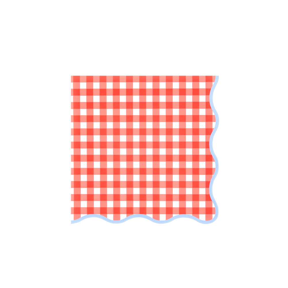 Picture of Red Gingham Small Napkins (x 16)