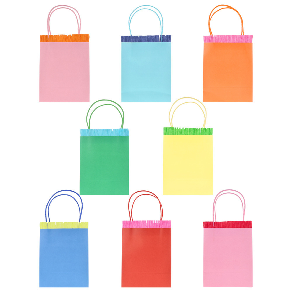 Picture of Bright Fringed Party Bags (x 8)