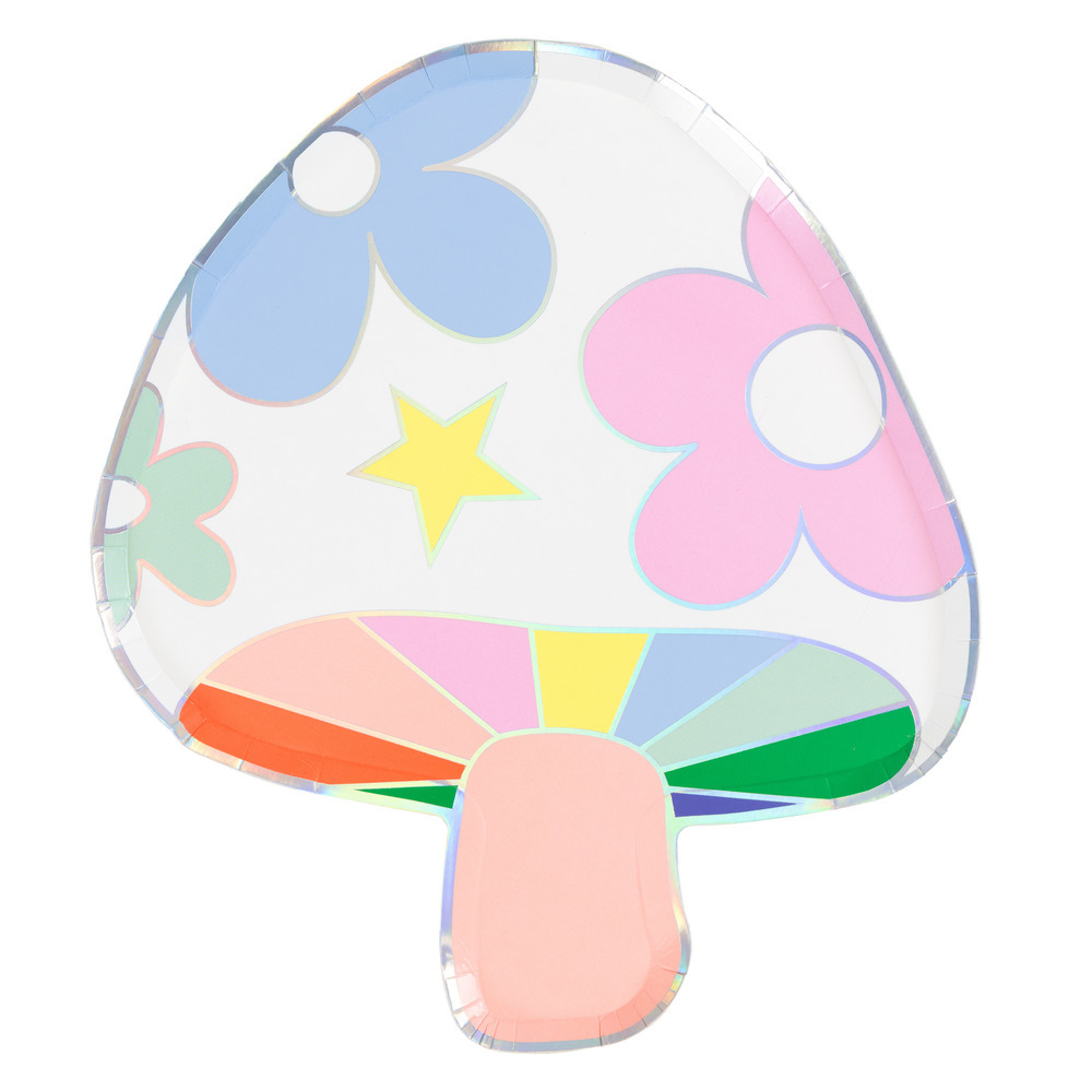 Picture of Groovy Mushroom Plates (x 8)