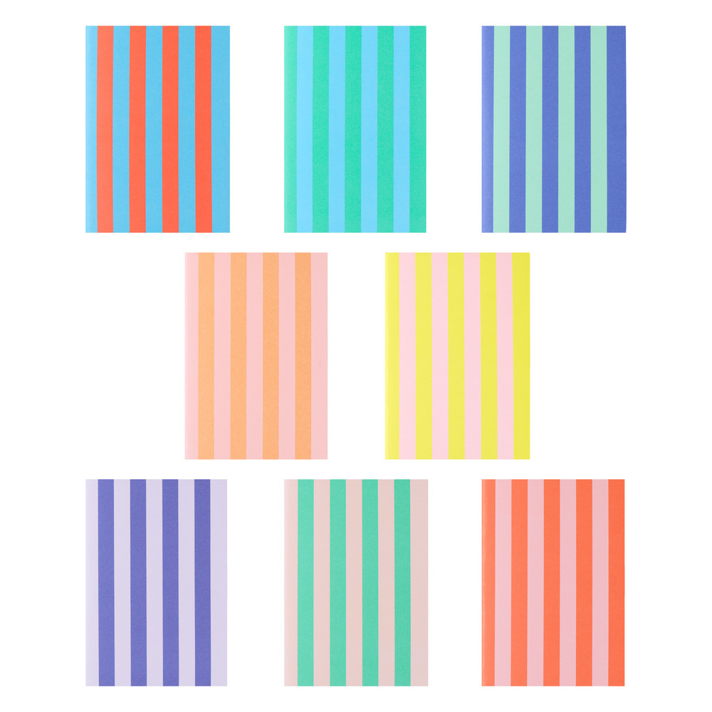 Picture of Striped Softcover Boxed Notebooks (x 8)