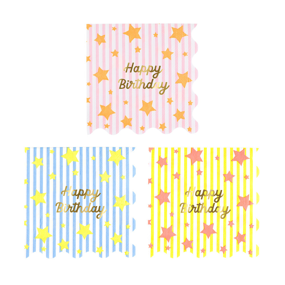 Picture of Bright Star Happy Birthday Large Napkins (x 16)