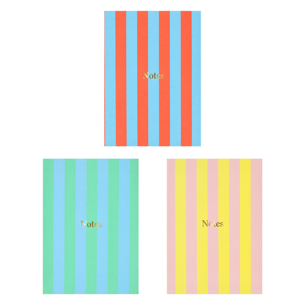 Picture of Striped Softcover Notebook Set (x 3)