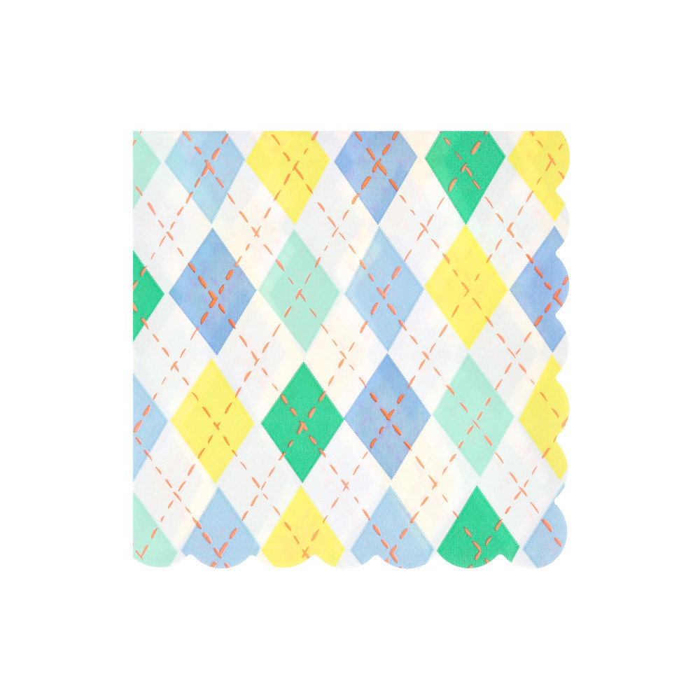Picture of Argyle Large Napkins (x 16)
