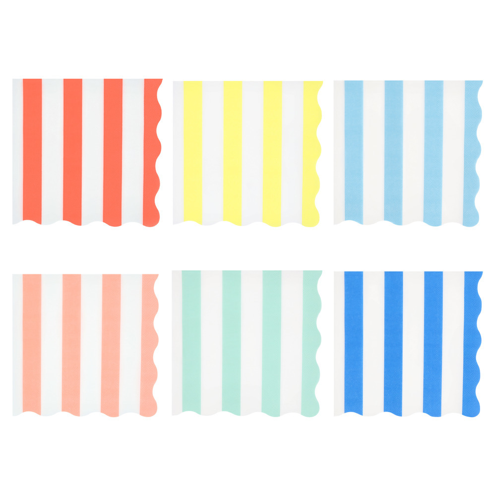 Picture of Beach Striped Large Napkins (x 16)