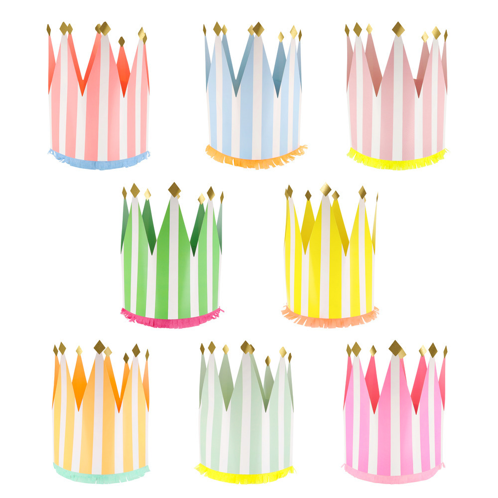 Picture of Striped Party Crowns (x 8)
